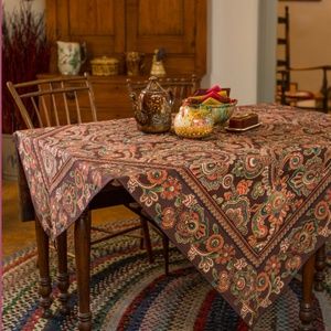 April Cornell Tablecloth Paisley Print 54x54 NWT